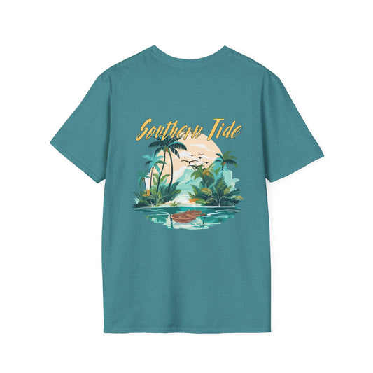 "Southern Tide" Tropical T-Shirt l Unisex Softstyle Tee, Summer Apparel