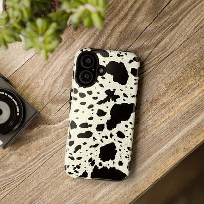 iPHONE Cow Print Tough Phone Cases l Durable Protection
