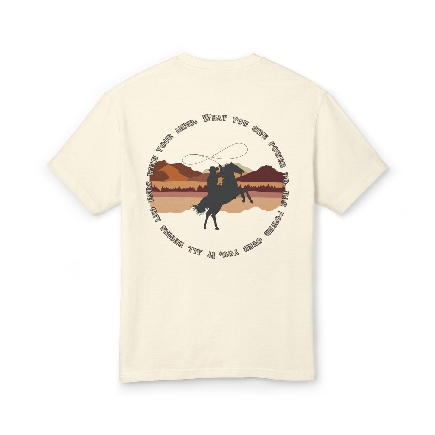 Bohemian Cowboy Graphic Tee - Unisex Heavyweight Cotton T-Shirt