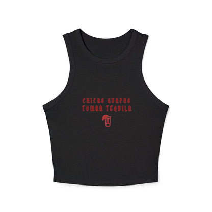 Chicas Guapas Toman Tequila - Camiseta Sin Mangas de Carreras