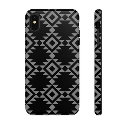 iPHONE Tribal Pattern Black and Grey Tough Phone Case | MADE FOR HIM AND HER