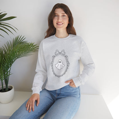 Cute Ghost Crewneck Sweatshirt | Cozy Unisex Fall Apparel, Halloween Outfit, Spooky Season Gift, Casual Comfort