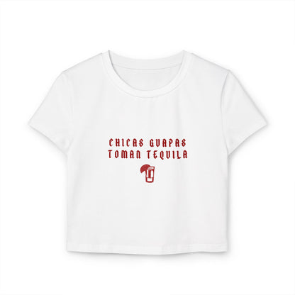 Camiseta de bebé "Chicas Guapas Tomate Tequila" - Top Corto Moderno para Salidas Nocturnas Divertidas
