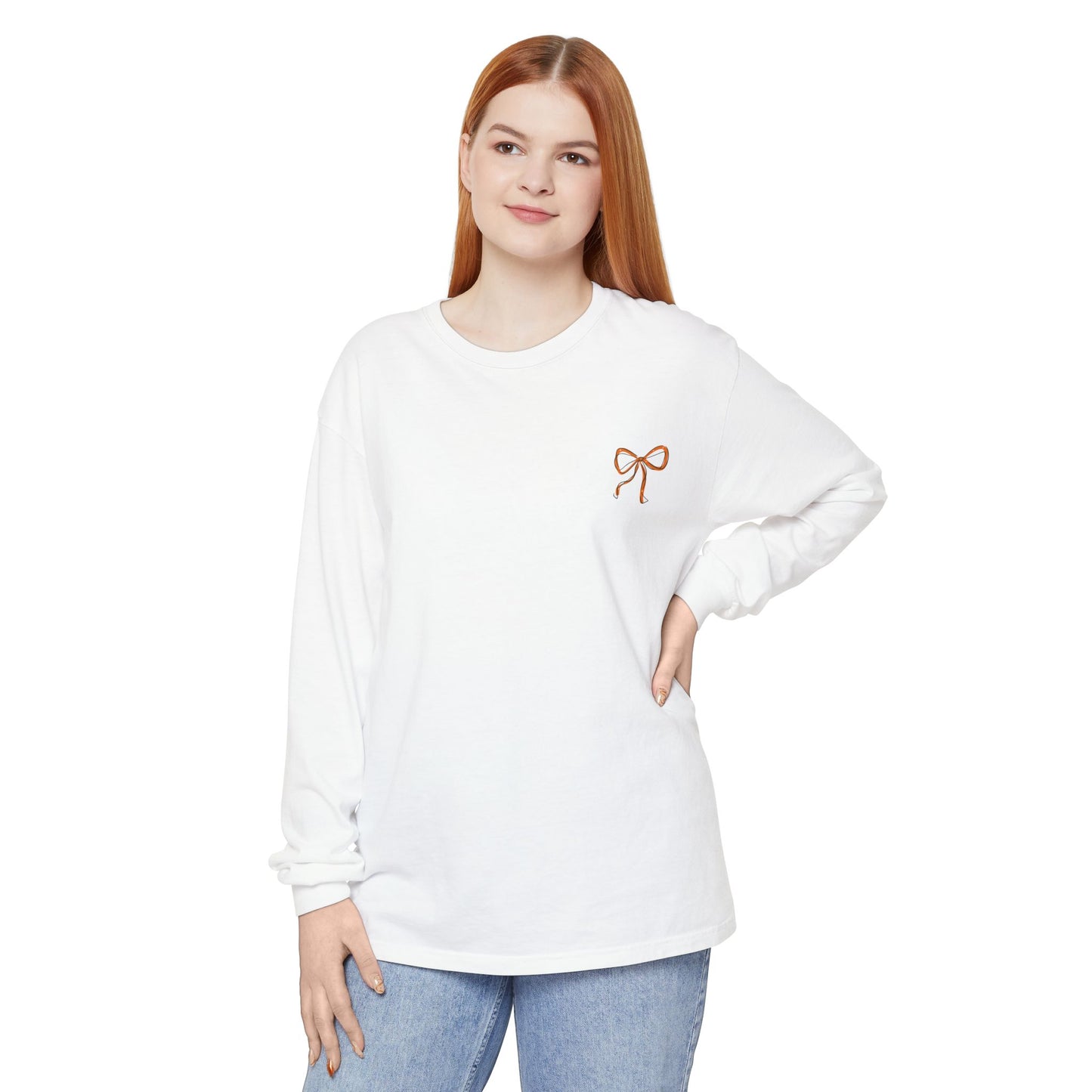 Fall Pumpkin Season Long Sleeve Tee - Unisex Garment-Dyed T-Shirt, Autumn Outfit, Harvest Celebration