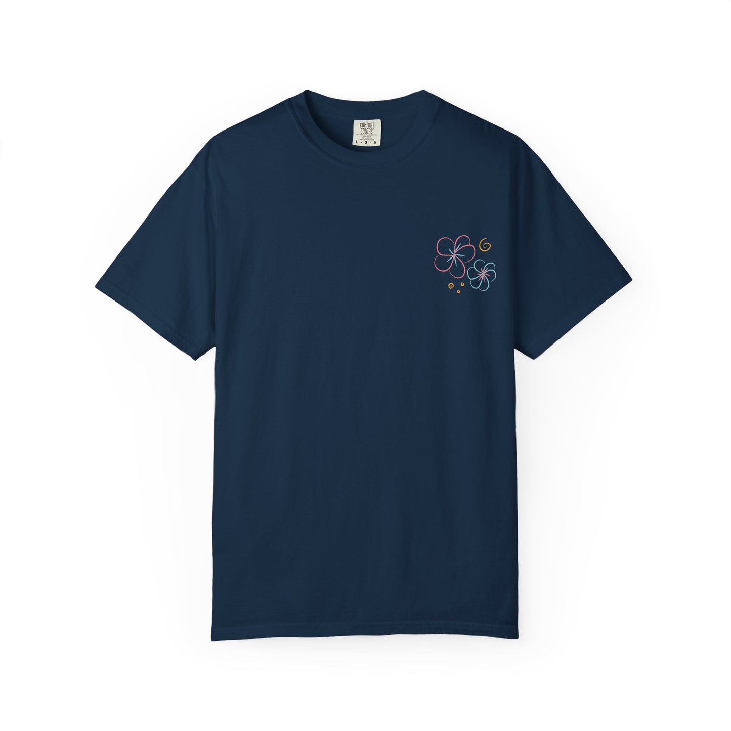 Pastel Hibiscus Logo Garment-Dyed Tee l Summer Essential