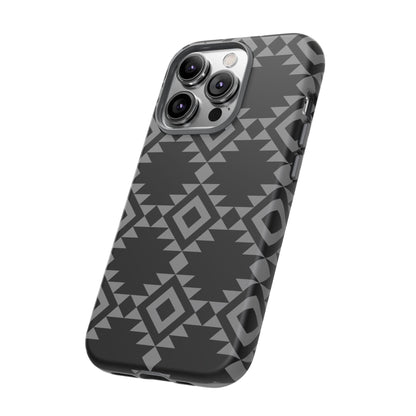 iPHONE Tribal Pattern Black and Grey Tough Phone Case | MADE FOR HIM AND HER