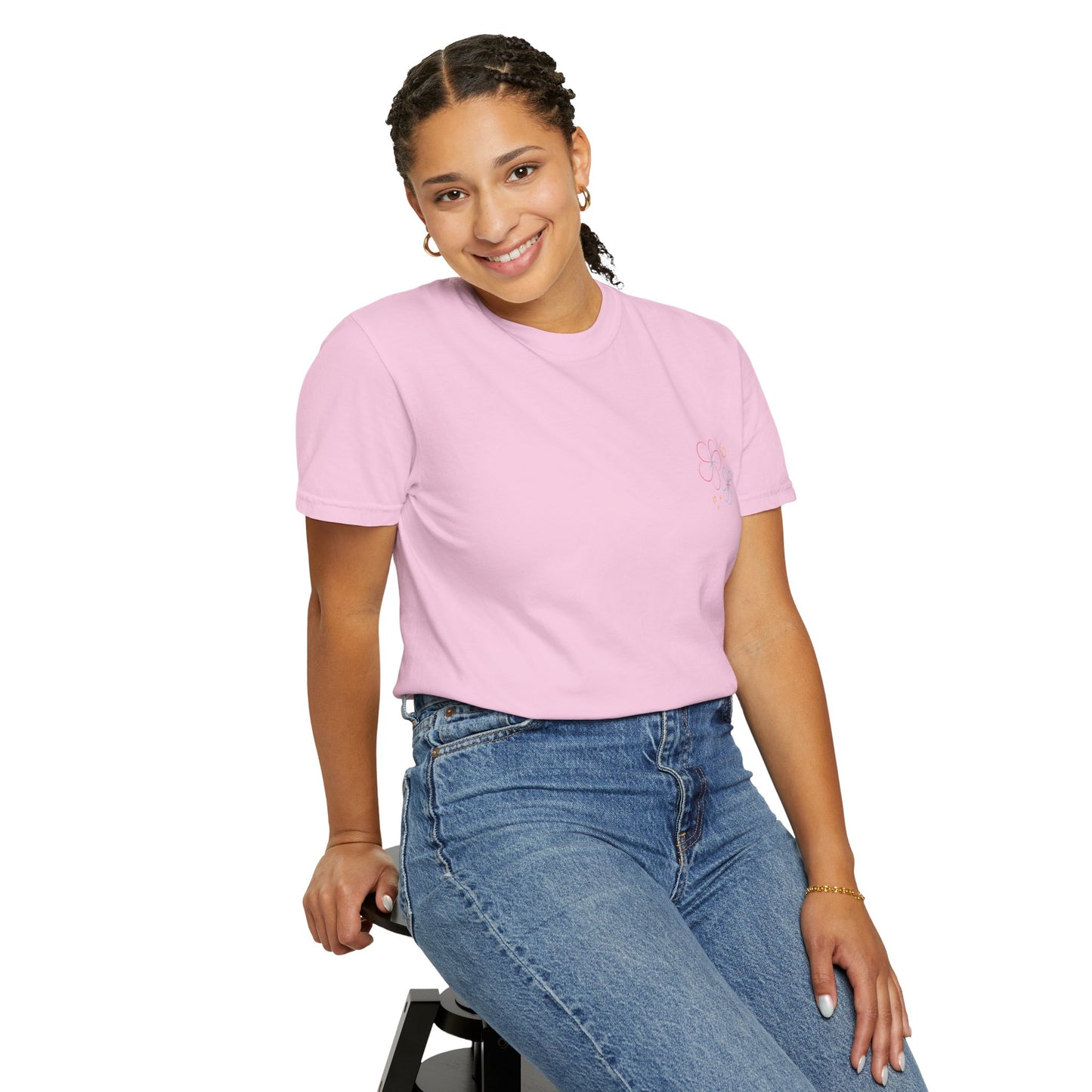 Pastel Hibiscus Logo Garment-Dyed Tee l Summer Essential