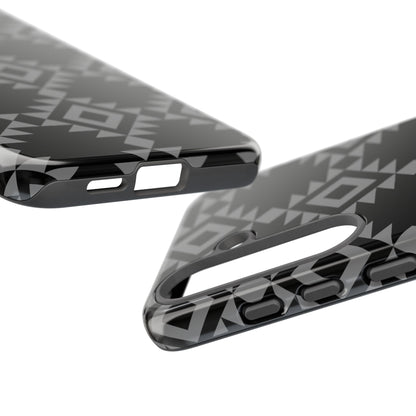 SAMSUNG Tribal Pattern Black and Grey Tough Phone Case | MADE FOR HIM AND HER