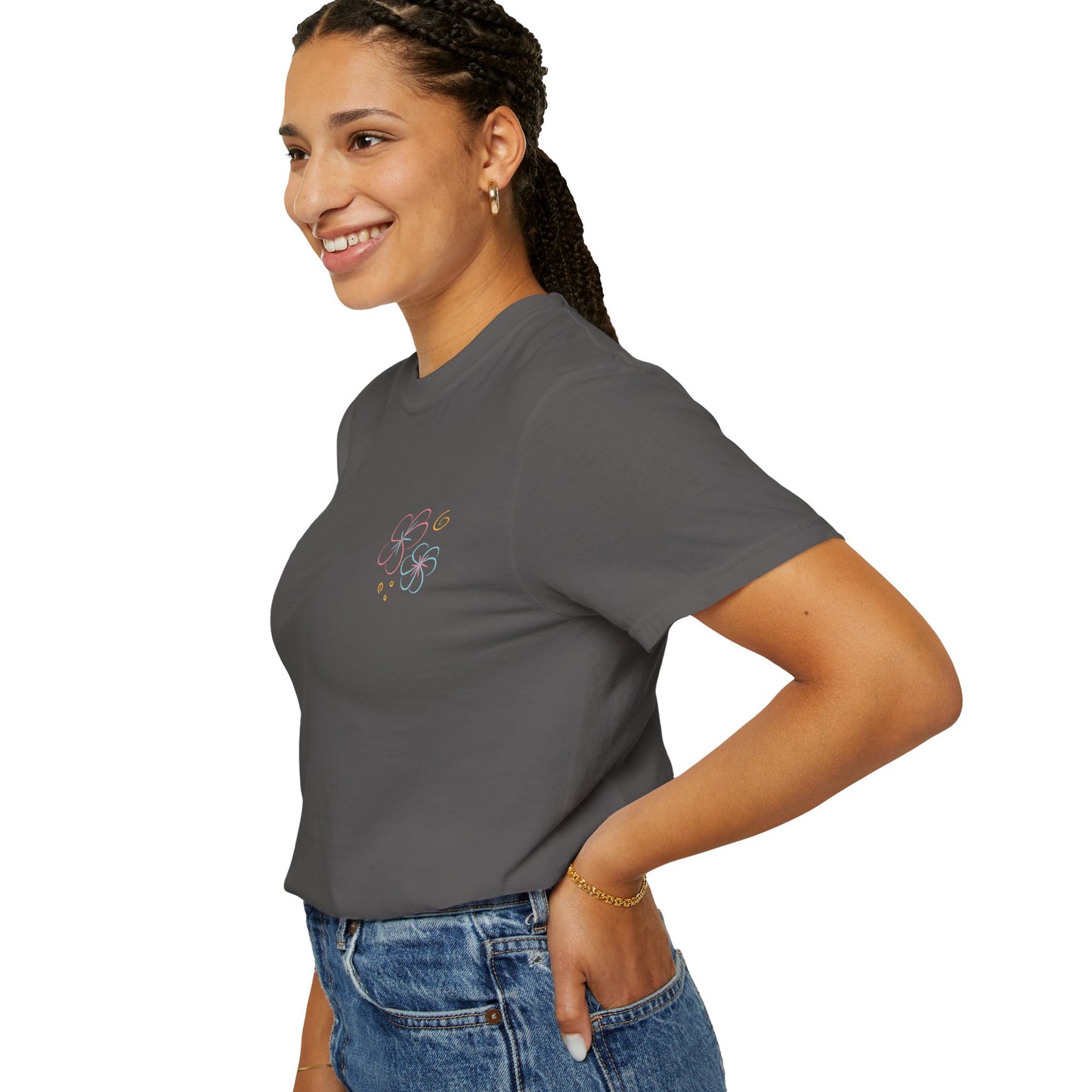 Pastel Hibiscus Logo Garment-Dyed Tee l Summer Essential