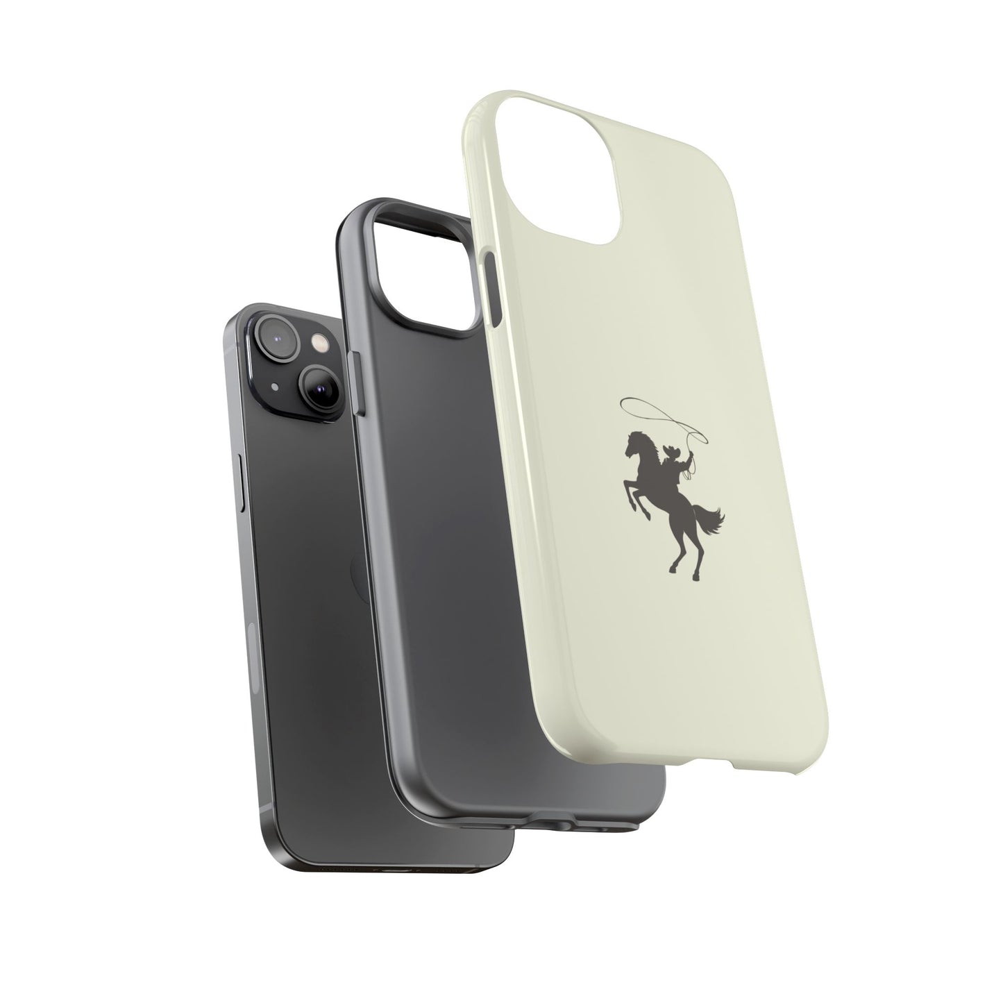 iPHONE Western Horse Rider Phone Case l Durable Phone Cover, Cowboy Style, Tough Case
