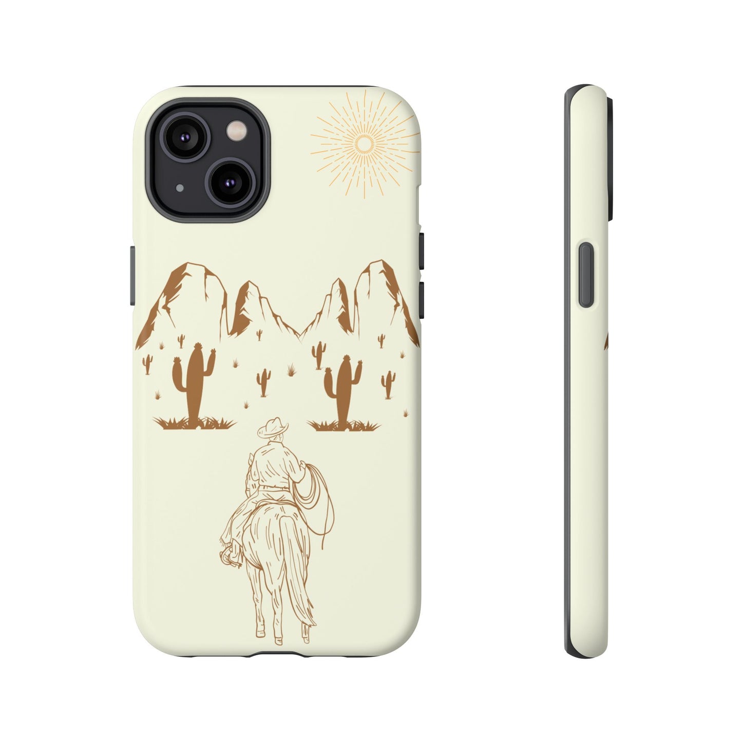 iPHONE Cowboy Riding into the Sunset Tough Phone Case