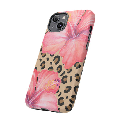 Leopard and Hibiscus iPHONE Tough Cases l Perfect for the Summer