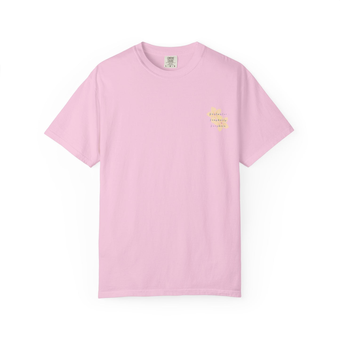 "Saltwater, Seashells, Sunshine" Garment-Dyed T-Shirt l Coastal Vibes, Relaxed Fit, Beachwear