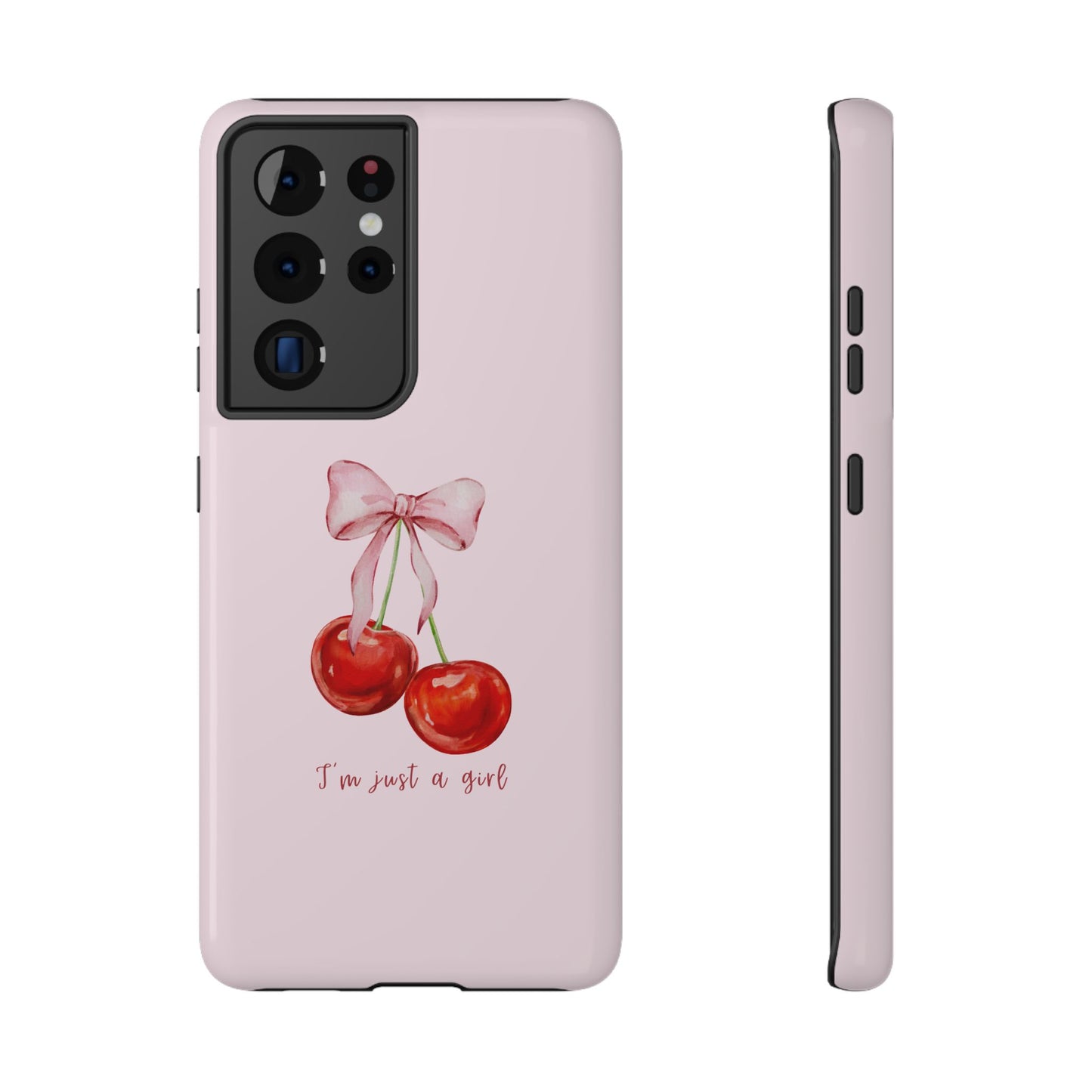 Cherry Bow Impact-Resistant Phone Case - Cute Phone Cover for Girls