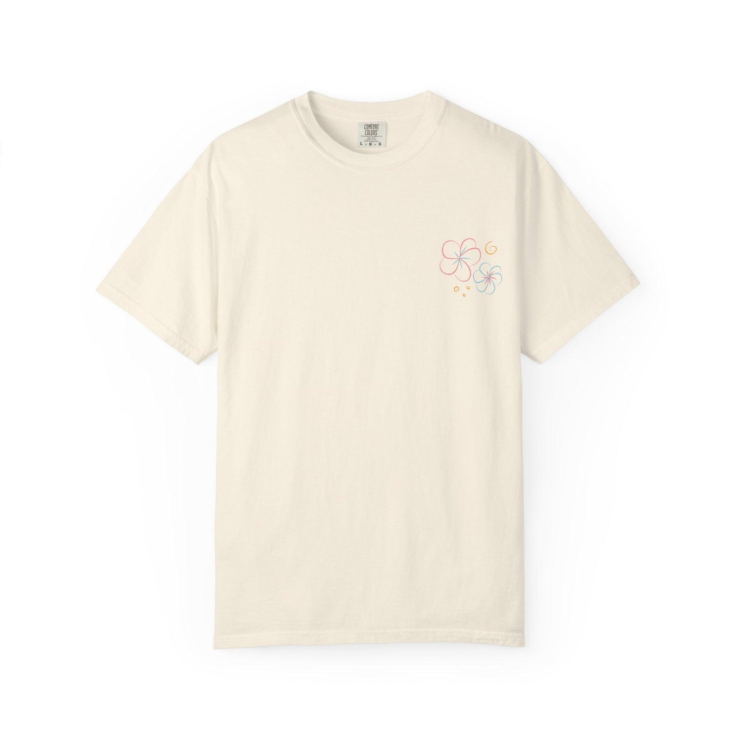 Pastel Hibiscus Logo Garment-Dyed Tee l Summer Essential
