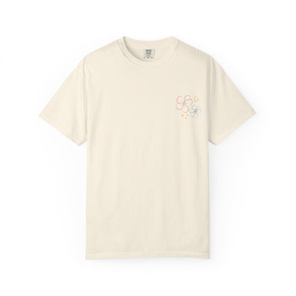 Pastel Hibiscus Logo Garment-Dyed Tee l Summer Essential