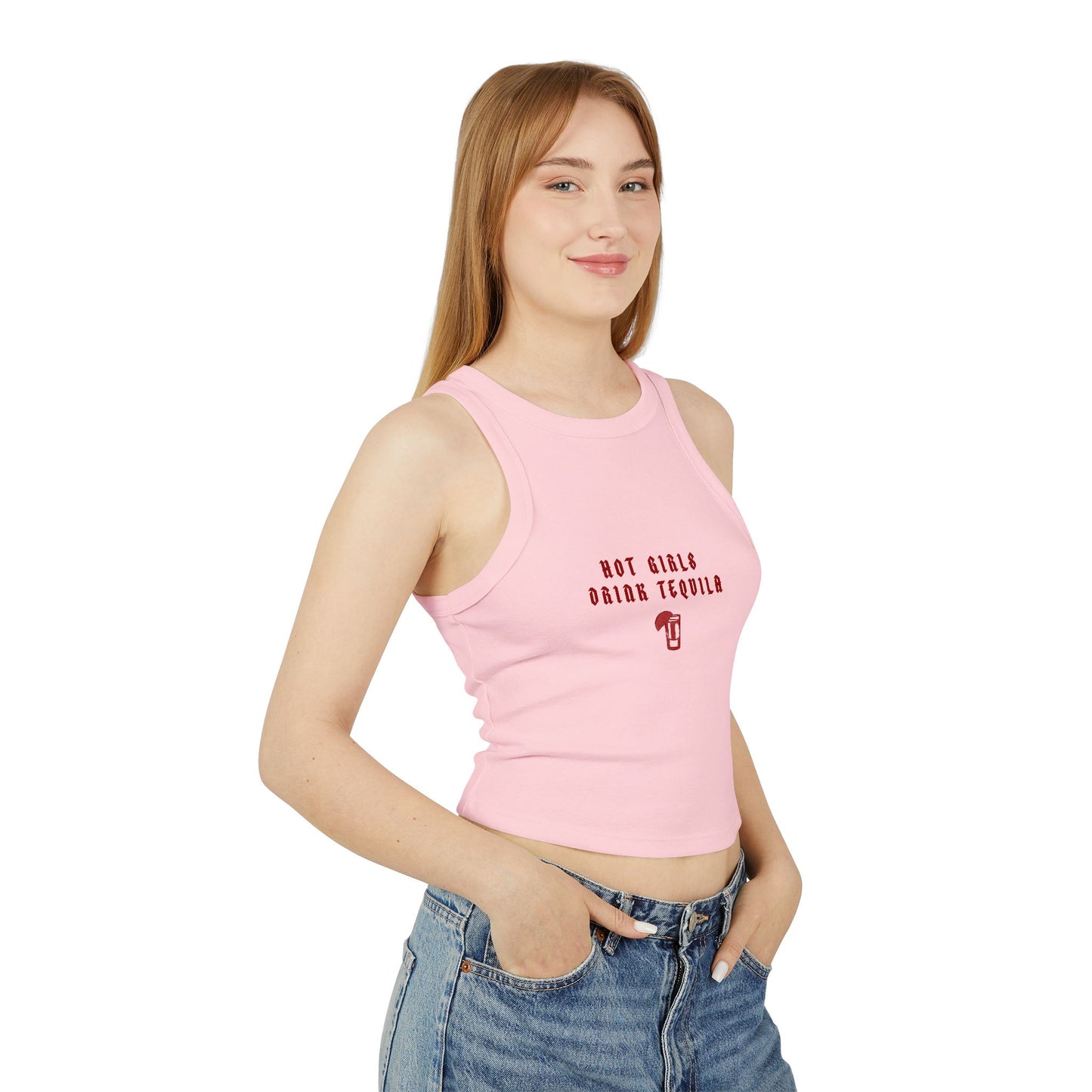 Hot Girls Drink Tequila Racer Tank Top