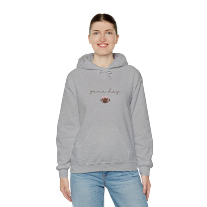 CUSTOMIZABLE "Game Day" Cozy Football Graphic Hoodie - Perfect for Game Day, Casual Wear, Gift for Sports Fans, Unisex Sweatshirt