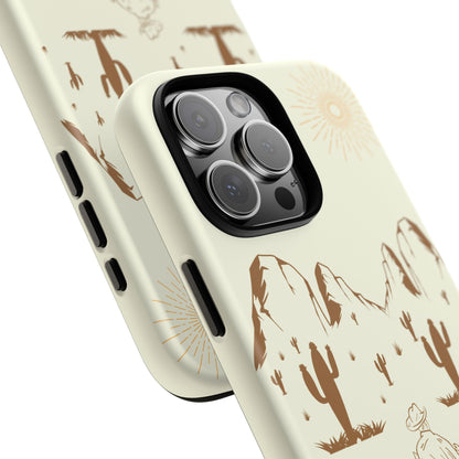 iPHONE Cowboy Riding into the Sunset Tough Phone Case