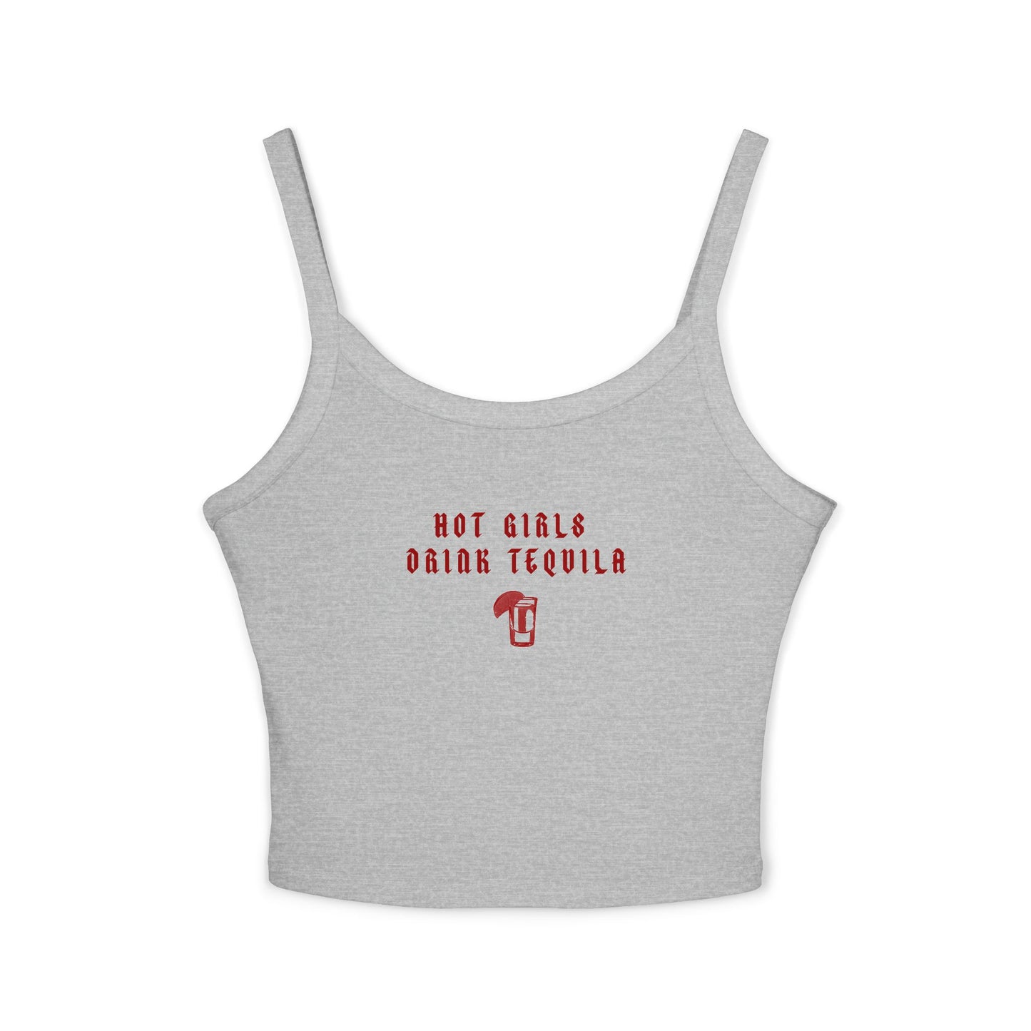 Hot Girls Drink Tequila Tank Top for Women - Trendy Spaghetti Strap Summer Wear