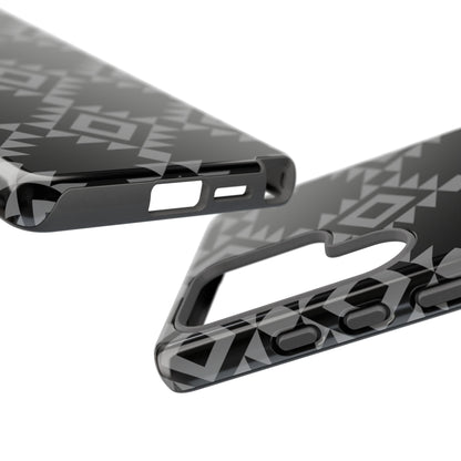 SAMSUNG Tribal Pattern Black and Grey Tough Phone Case | MADE FOR HIM AND HER