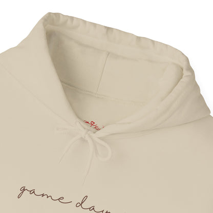 CUSTOMIZABLE "Game Day" Cozy Football Graphic Hoodie - Perfect for Game Day, Casual Wear, Gift for Sports Fans, Unisex Sweatshirt