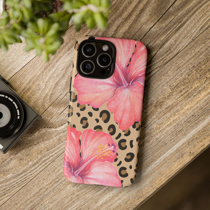 Leopard and Hibiscus iPHONE Tough Cases l Perfect for the Summer