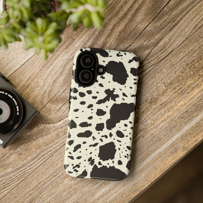 iPHONE Cow Print Tough Phone Cases l Durable Protection