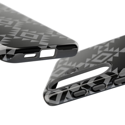SAMSUNG Tribal Pattern Black and Grey Tough Phone Case | MADE FOR HIM AND HER