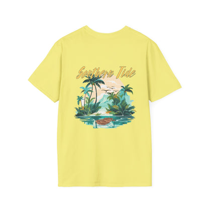 "Southern Tide" Tropical T-Shirt l Unisex Softstyle Tee, Summer Apparel