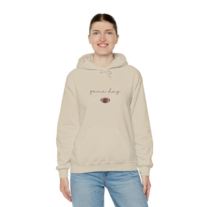 CUSTOMIZABLE "Game Day" Cozy Football Graphic Hoodie - Perfect for Game Day, Casual Wear, Gift for Sports Fans, Unisex Sweatshirt