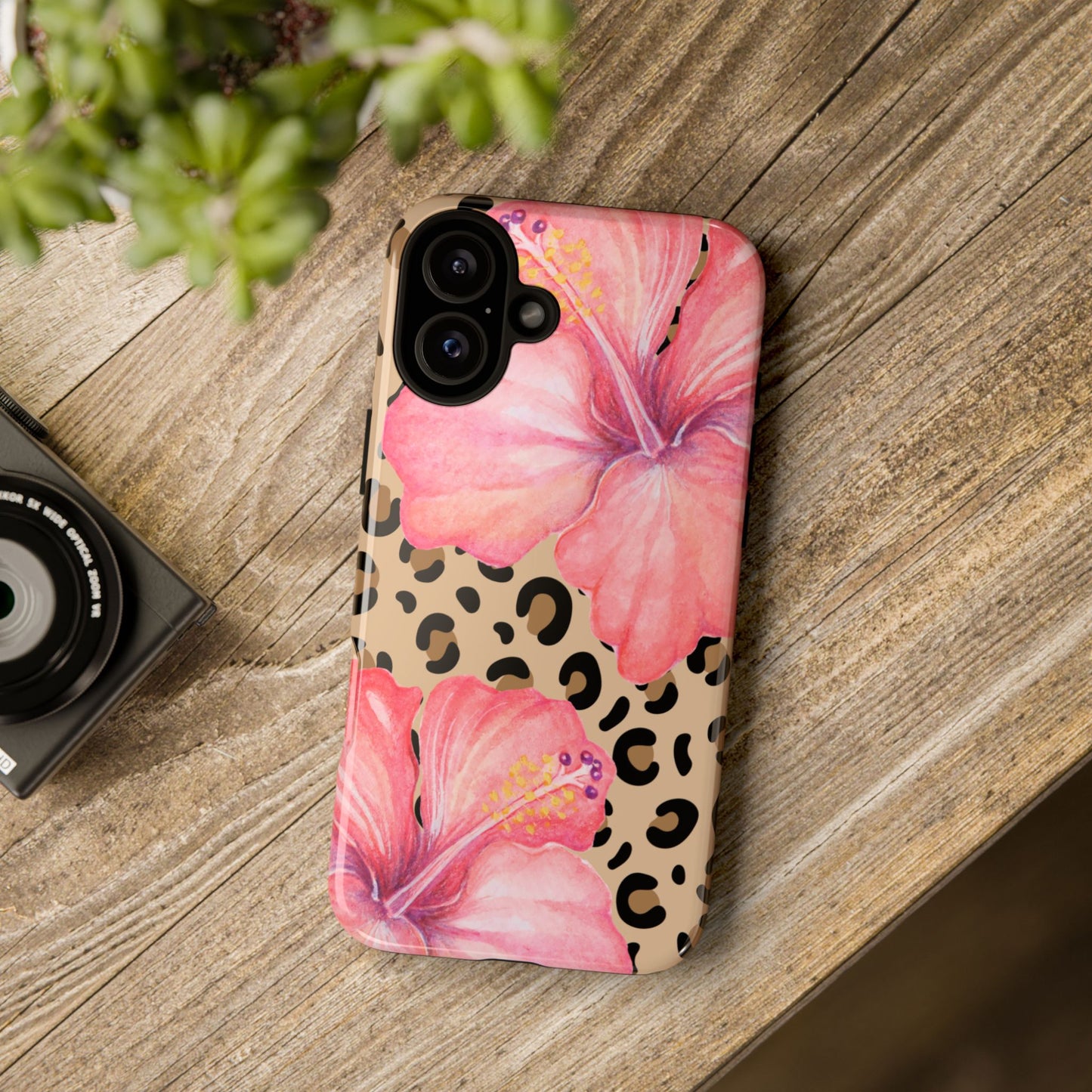 Leopard and Hibiscus iPHONE Tough Cases l Perfect for the Summer