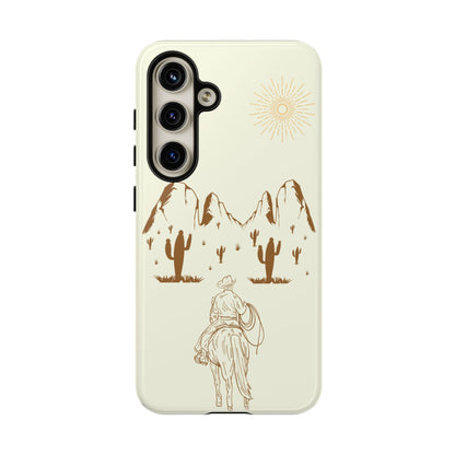 SAMSUNG Cowboy Riding into the Sunset Tough Phone Case